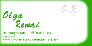 olga remai business card